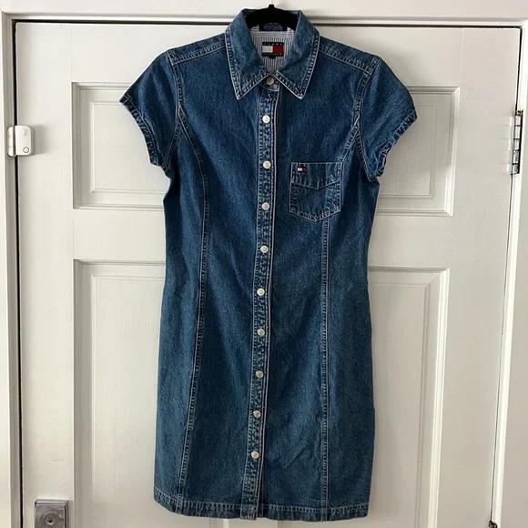 denim tommy hilfiger dress Tommy Hilfiger Lana Midi Shirt Dress